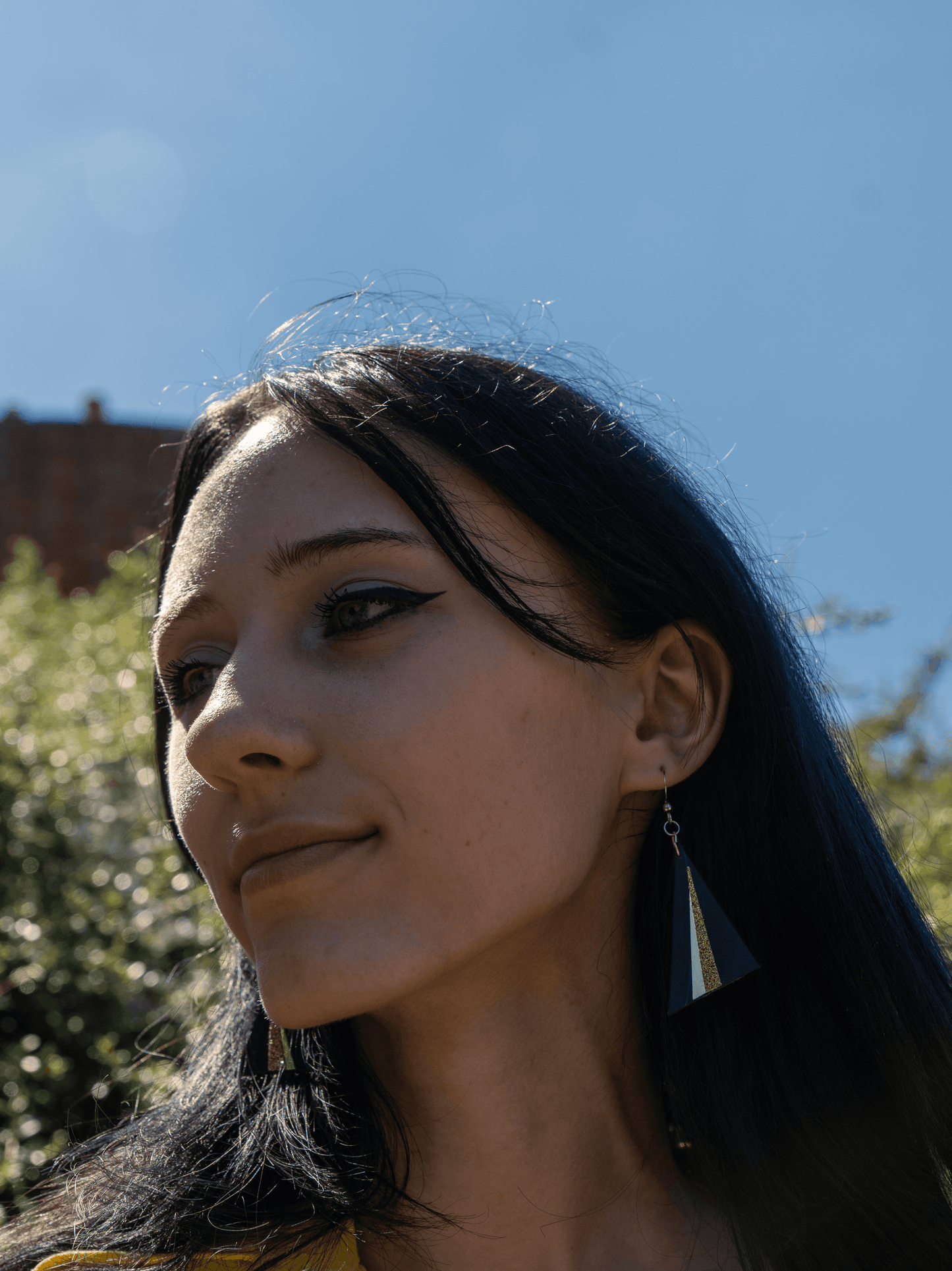 Kolczyki trójkątne vinylowe Vivace
